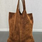 0 9190000078572 M3561 borsa shopper in suede lung. 37 cm h.40