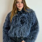 0 9190000076981 WW24C744B le voliere-amelie-ecopelliccia black & blue husky faux fur