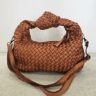 0 9190000077087 M3558 borsa in pelle intrecciata grande lung. cm 38 h. cm 20