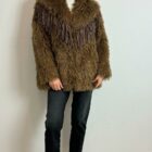 0 9190000077001 WW24C773B le voliere-chole-ecopelliccia con frange in ecopelle brown long curly faux fur